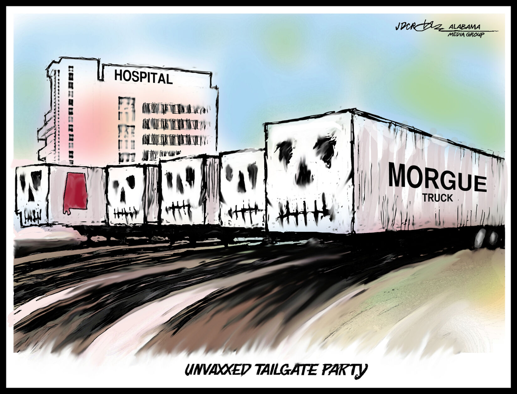 Alabama morgue truck tailgate party